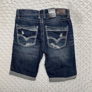 NWT Carbon Relaxed Fit Short Jeans Men Tag 28 Approx 30x11 Blue Cutoff Roll Cuff